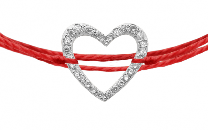 Multistrings Bracelet Love Brodé Pavé White Gold RedLine Jewelry - Redline - 0++