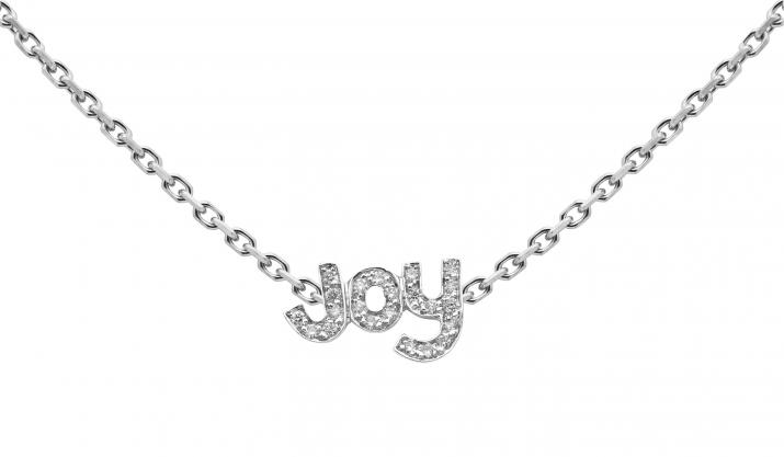 Collar en cadena joy con diamantes en oro blanco - Redline