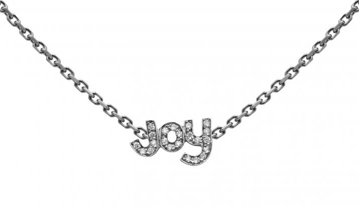 Collar en cadena joy con diamantes en oro negro - Redline