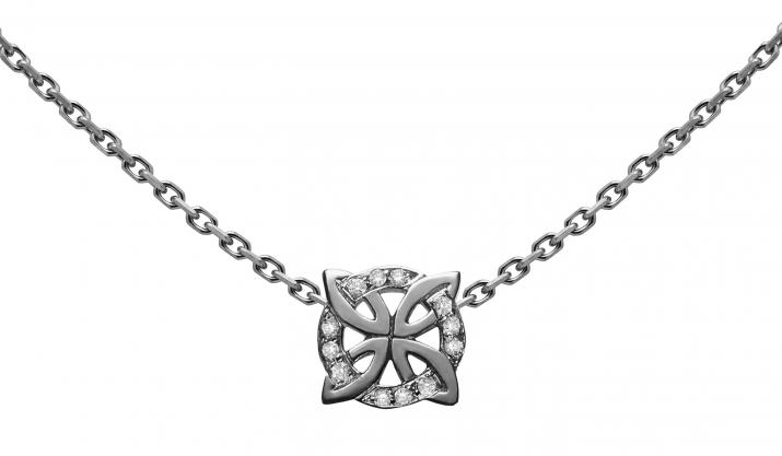 Chain Necklace Rosace Black Gold RedLine Jewelry - Redline