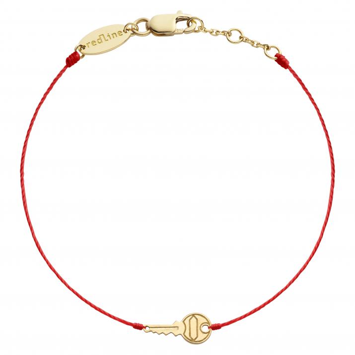 Pulsera en hilo con llave en oro amarillo - Redline