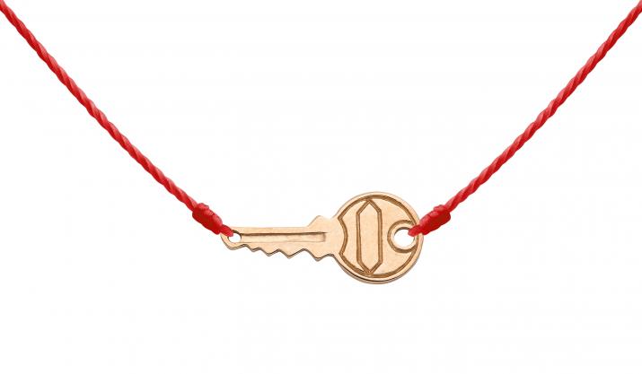Collar en hilo con llave en oro rosa - Redline - 0++