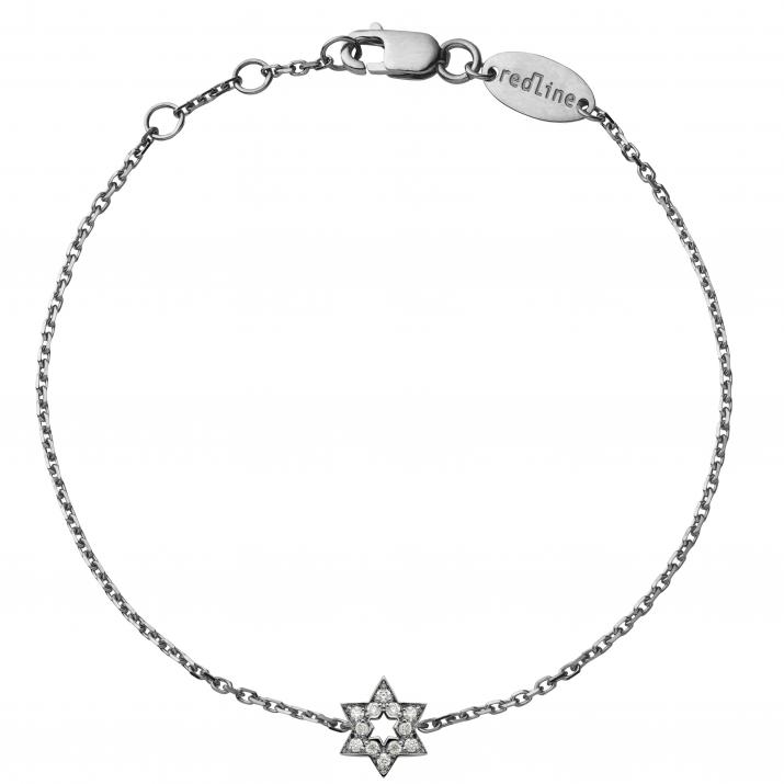 Pulsera en cadena con estrella en diamantes en oro rosa - Redline - 0++
