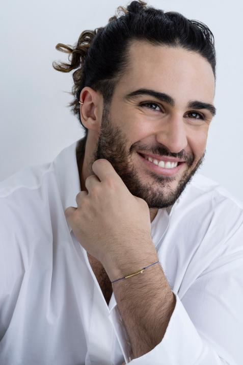 Pulsera de hilo y tubo con diamante con cierre en oro amarillo - Redline - 0++