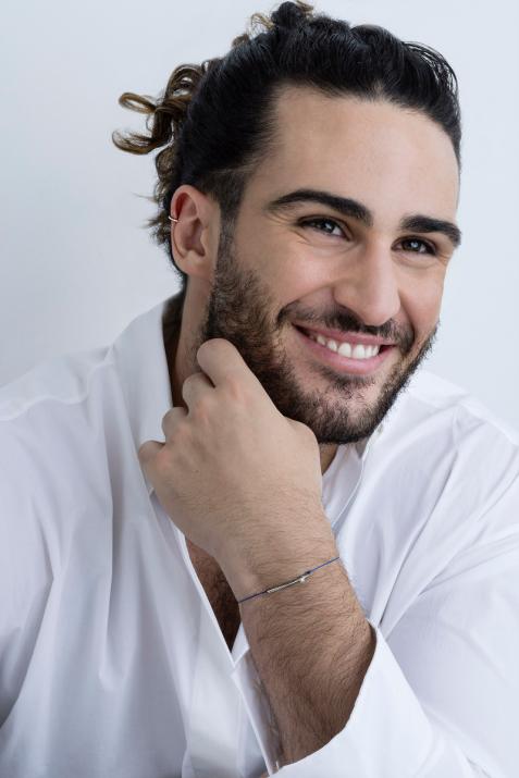 Pulsera de hilo y tubo con diamante con cierre en oro negro - Redline - 0++