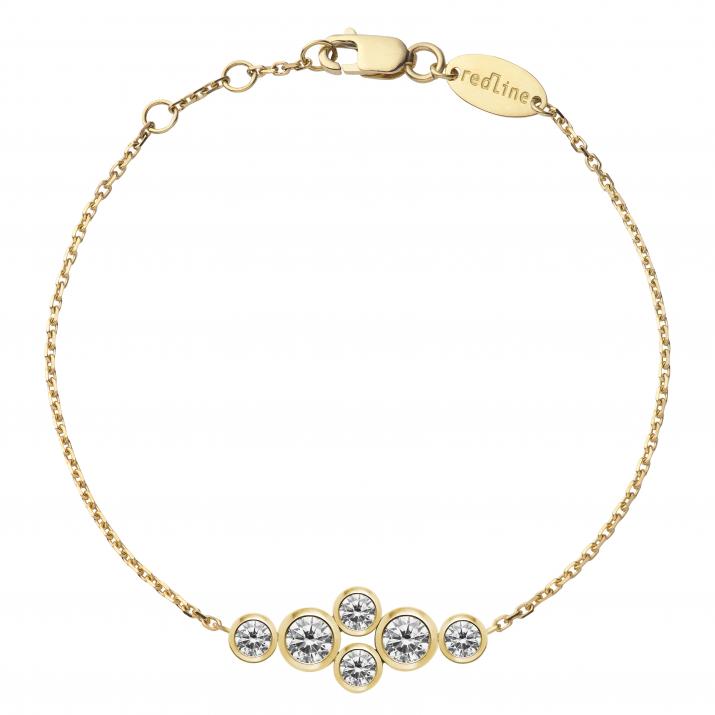 Pulsera en cadena con 0.40ct de diamantes en oro amarillo - Redline - 0++