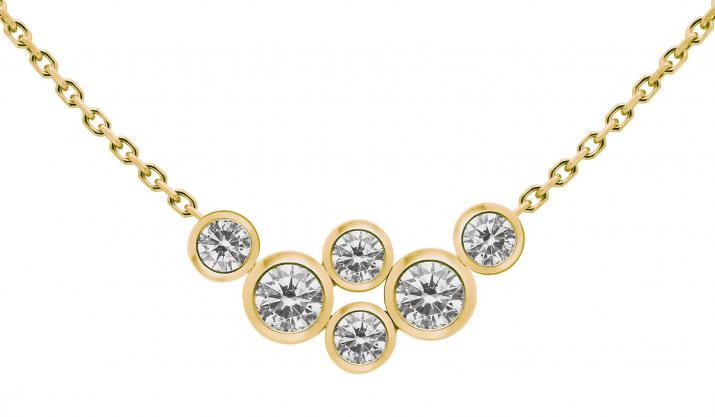 Collar en cadena con 0.40ct de diamantes en base de oro amarillo - Redline - 0++