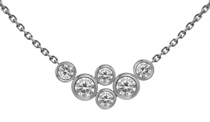 Collar en cadena con 0.40ct de diamantes en base de oro negro - Redline