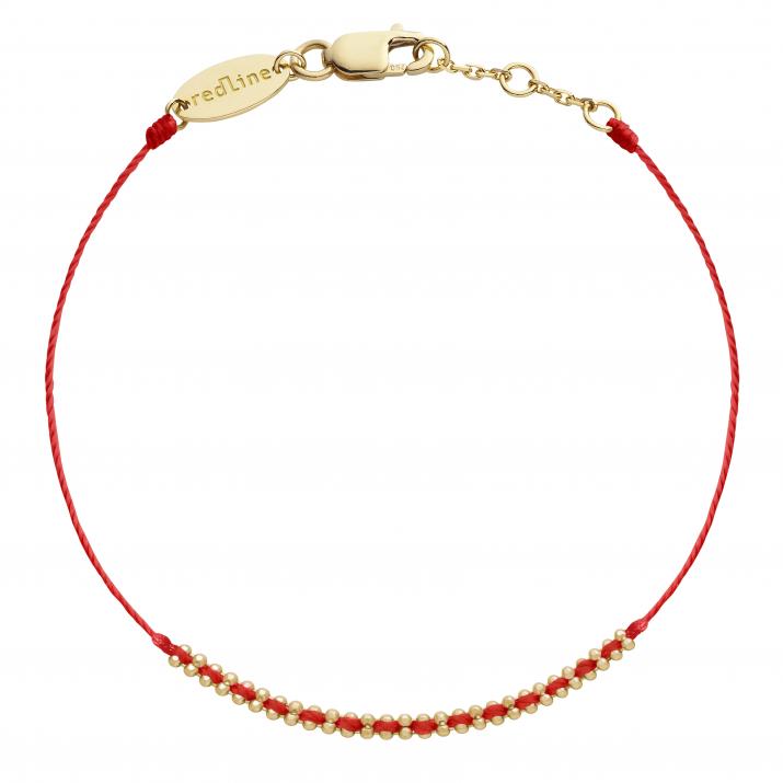 String bracelet with yellow gold mesh - Redline - 0++