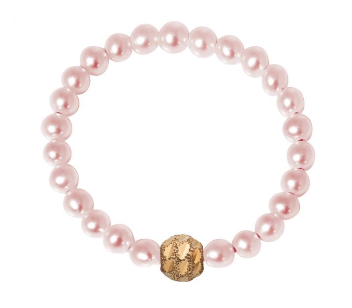 Anillo de perlas con diamante con base en oro rosa - Redline - 0++