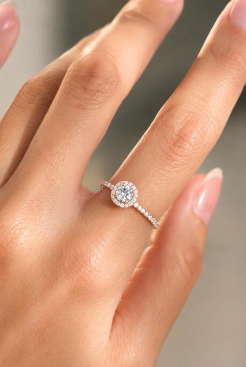 Anillo Beau Rêve en diamantes 0.47ct en oro rosa - Redline - 0++