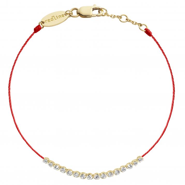 Pulsera en hilo con diamante de 0.29ct en oro amarillo - Redline - 0++