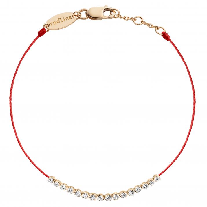 Pulsera en hilo con diamante de 0.29ct en oro rosa - Redline - 0++