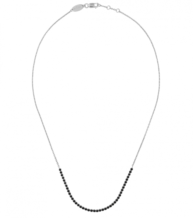 Collar en cadena con 0.80ct de diamantes negros en oro blanco - Redline - 0++