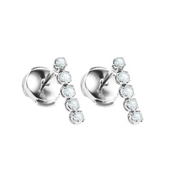Pendientes con 1.9ct de diamantes en oro blanco - Redline