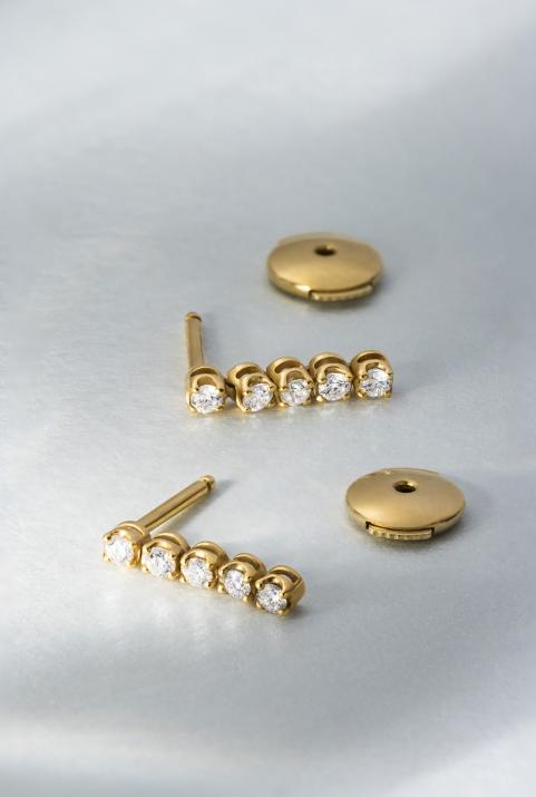 Pendientes con 1.9ct de diamantes en oro amarillo - Redline - 0++