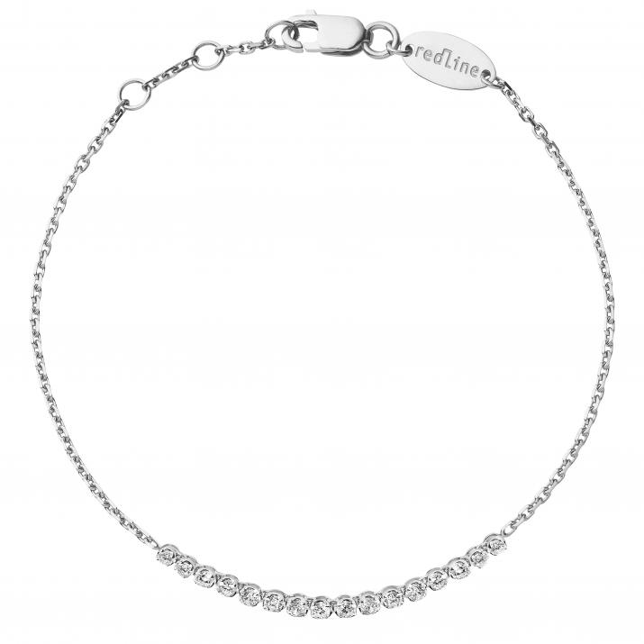 Pulsera en cadena con 0.29ct de diamantes en oro blanco - Redline - 0++