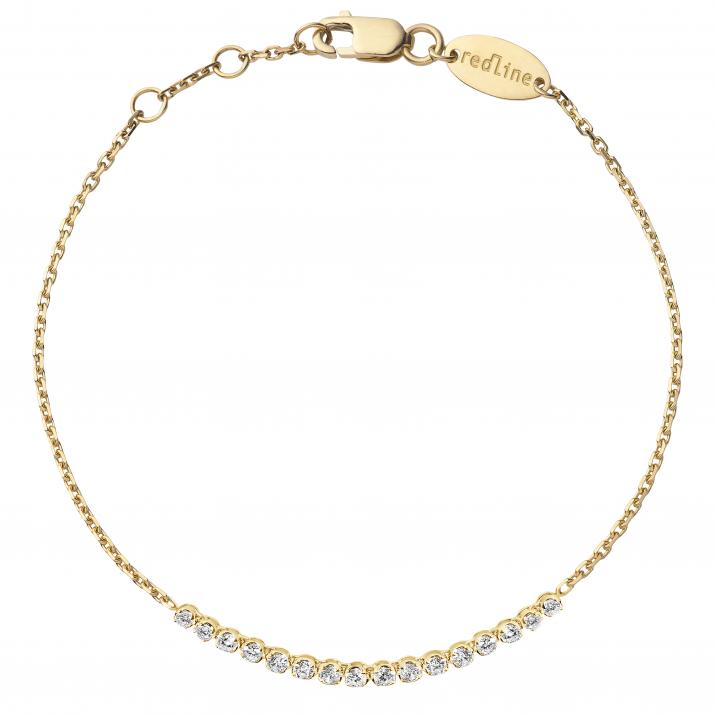 Pulsera en cadena con 0.29ct de diamantes en oro amarillo - Redline - 0++