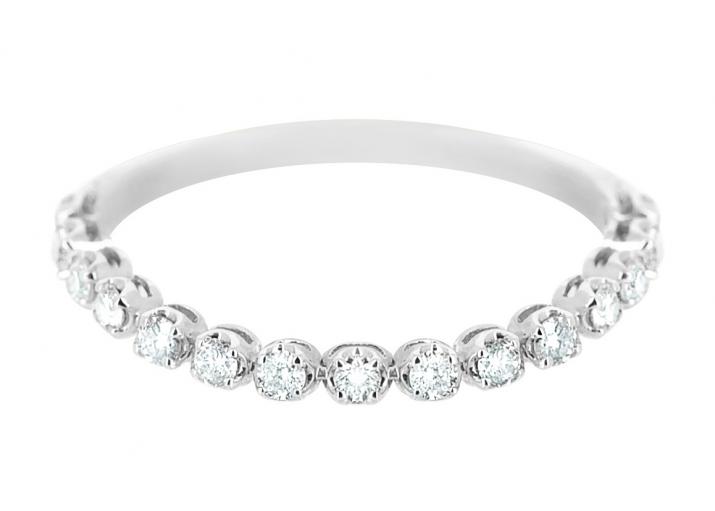 Anillo rígido con 1.46ct de diamantes en oro blanco - Redline - 0++