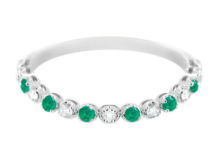 Anillo marilyn oro blanco esmeral - Redline - 0++