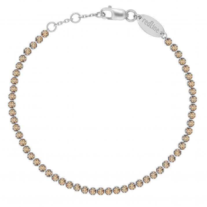 Pulsera en cadena con 0.29ct de diamantes champaña en oro blanco - Redline - 0++