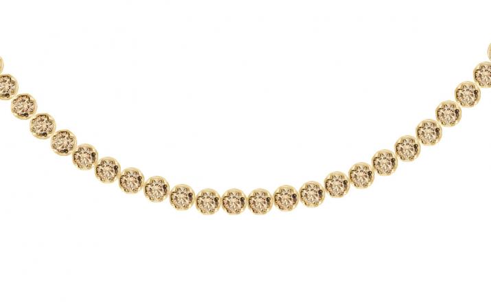 Pulsera en cadena con 0.29ct de diamantes champaña en oro amarillo - Redline - 0++