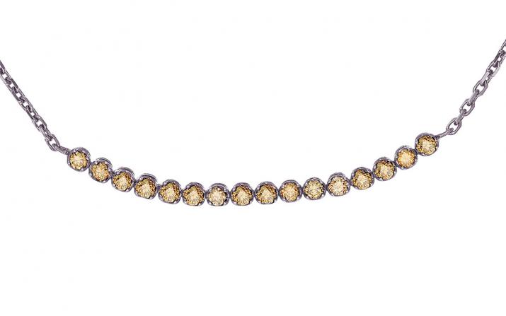 Chain Bracelet Marilyn Diamants Champagnes Black Gold RedLine Jewelry - Redline - 0++