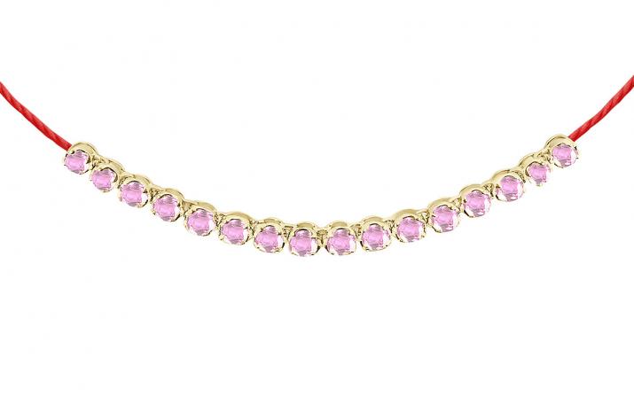 String Bracelet Marilyn Saphirs Roses Yellow Gold RedLine Jewelry - Redline - 0++