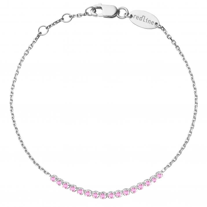 Chain Bracelet Marilyn Saphirs Roses White Gold RedLine Jewelry - Redline - 0++