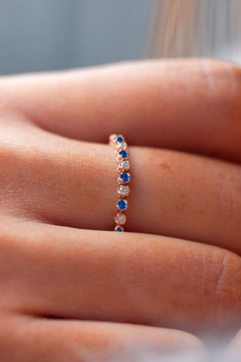 Anillo Marilyn Colored Saphir Oro rosa - Redline - 0++