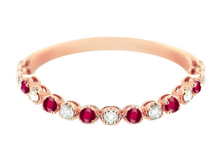 Anillo Marilyn Ruby Pink Gold - Redline - 0++