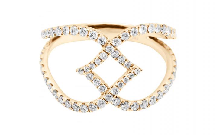 Ring with 0.69ct Round Diamond in Rose Gold Bezel Setting - Redline - 0++