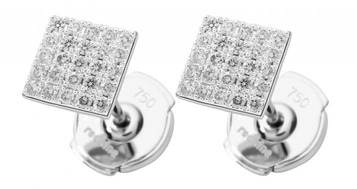 Earrings Coup De Foudre White Gold RedLine Jewelry - Redline