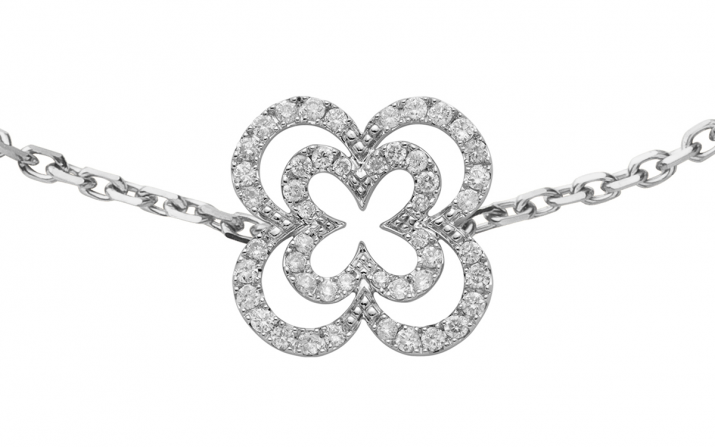 Chain Bracelet Grace White Gold RedLine Jewelry - Redline - 0++