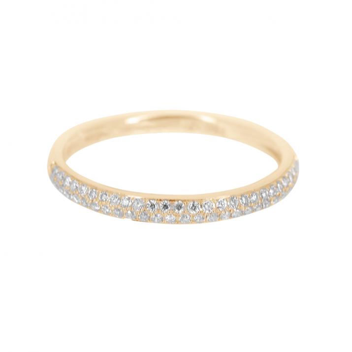 Ring with 0.21ct Round Diamond in Rose Gold Bezel Setting - Redline