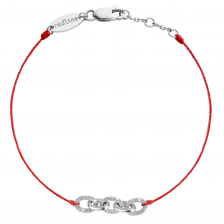 String Bracelet Sacré Pavé 5 White Gold RedLine Jewelry - Redline - 0++