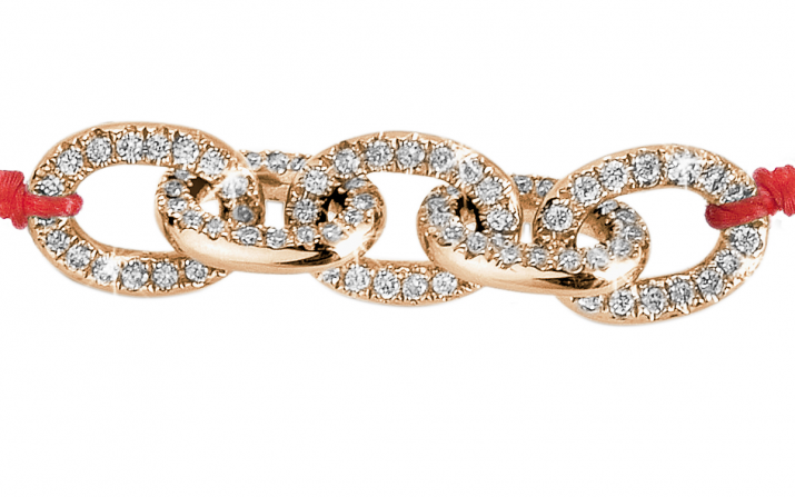 String Bracelet Sacré Pavé 5 Rose Gold RedLine Jewelry - Redline - 0++