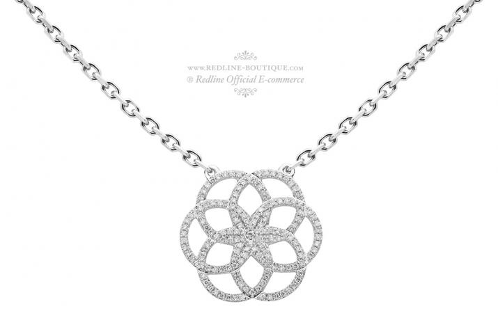 Chain Necklace Lise White Gold RedLine Jewelry - Redline