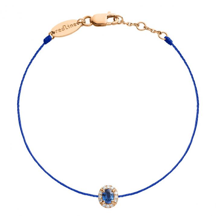 Sapphire and diamonds string bracelet in rose gold - Redline - 0++