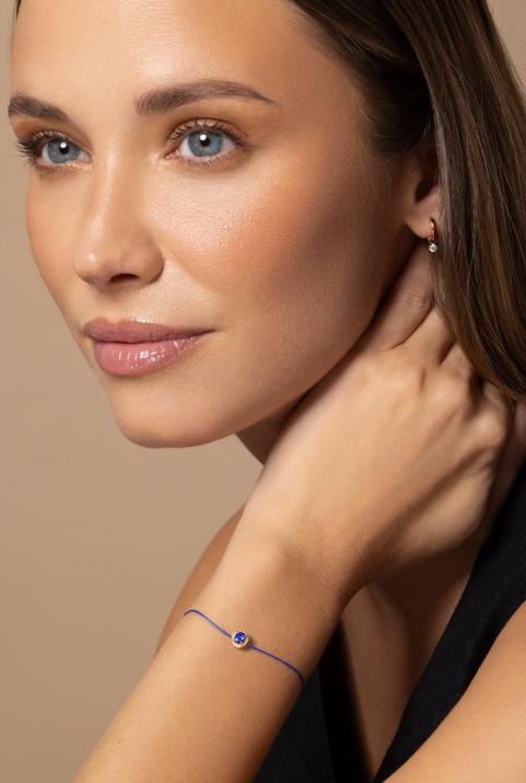 Sapphire and diamonds string bracelet in rose gold - Redline - 0++