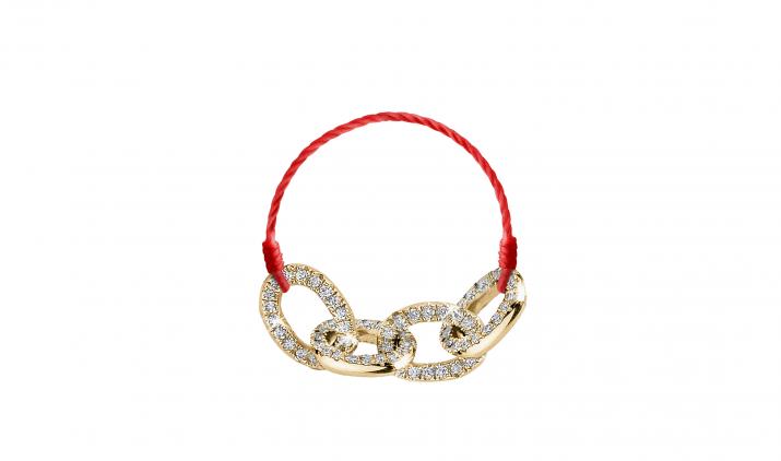 String Ring Sacré Pavé 4 Yellow Gold RedLine Jewelry - Redline - 0++