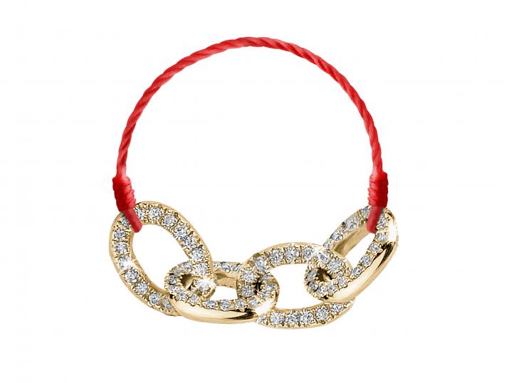 String Ring Sacré Pavé 4 Yellow Gold RedLine Jewelry - Redline - 0++