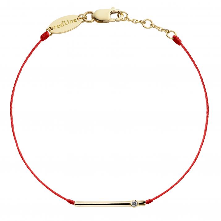Pulsera de hilo y tubo con diamante de 0.5ct con cierre en oro amarillo - Redline - 0++