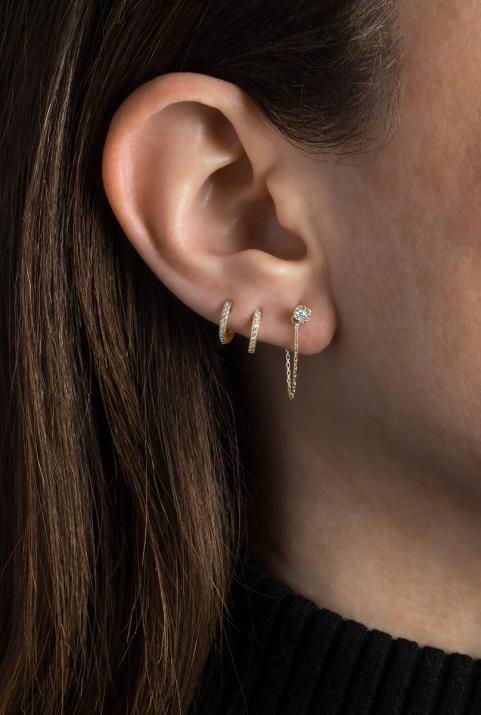 Illusion Courtoise pendientes de oro amarillo - Redline - 0++