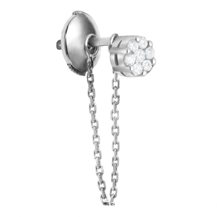 Illusion Courtoise pendientes de oro blanco - Redline - 0++