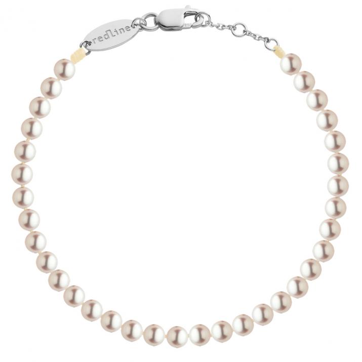 Pulsera de perlas con cierre en oro blanco - Redline - 0++