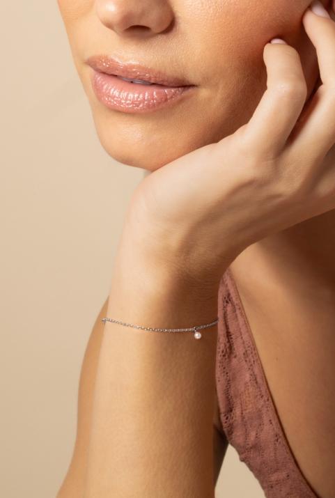 Pulsera en cadena Milakoya 1 perla Redline en Oro Blanco - Redline - 0++