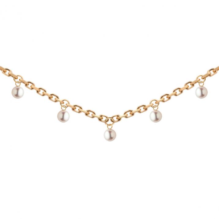 Collar en cadena Milakoya 5 perlas Redline en Oro Amarillo - Redline - 0++