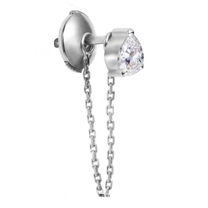 Pendiente Altesse Courtoise Oro Blanco - Redline - 0++