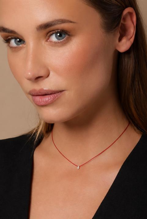 Collar de Hilo Majesté Oro Blanco - Redline - 0++